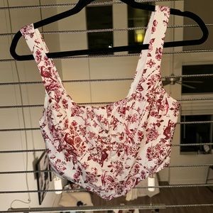 Misguided cropped corset top